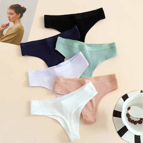 Women's Low Waist Thong - Sexy Breathable T-Briefs, Comfortable Simple Everyday Underwear