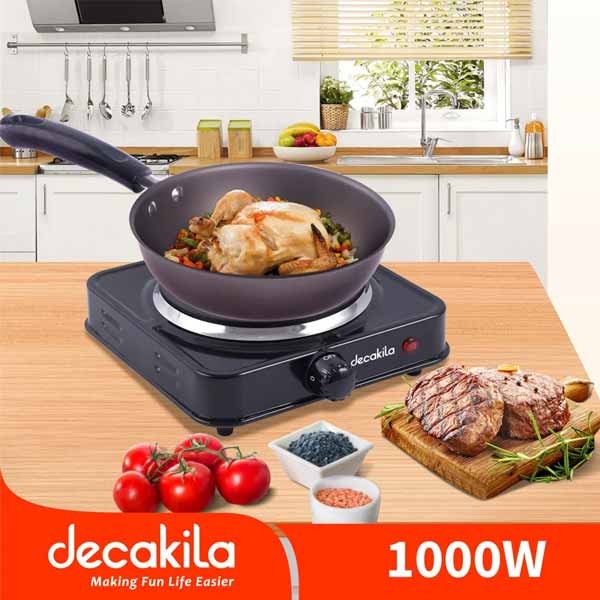 Decakila 1000W Single Hot Plate One Burner - KECC004B