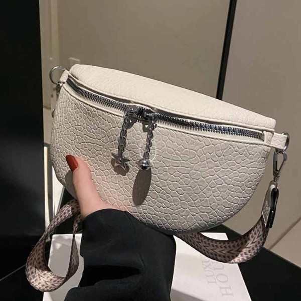 Minimalist Geometric Embossed Ladies Bag Fanny Pack  Unisex Fanny Pack - Sleek and Stylish Design