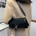 Modern Women's Bag with Stylish Metal Chain for Women Rectangle Bag