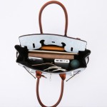 Retro Denim Contrast Color Handheld Kelly Bag Women's 2025 Light Luxury Texture Shoulder Bag Crossbody Bag