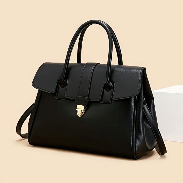Retro Handheld Dress Bag Vintage Leather Tanned Large-Capacity Briefcase Women's Business Trip Work Clothing Bag