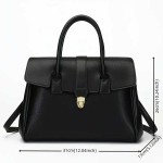 Retro Handheld Dress Bag Vintage Leather Tanned Large-Capacity Briefcase Women's Business Trip Work Clothing Bag