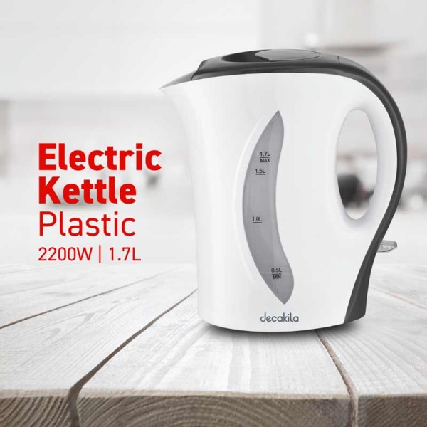 Decakila Electric 1.8L Plastic Kettle KEKT027W