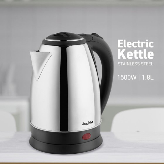Decakila Electric 1.8L Kettle Stainless Steel KEKT031M