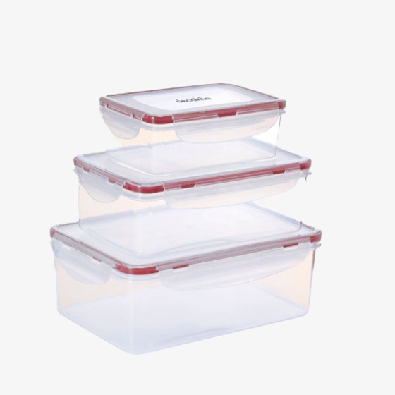 Food Container 3 Set Transparent - KMTT123W