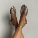 Summer Casual Flat Shoes  Baotou Striped Sandals For Women