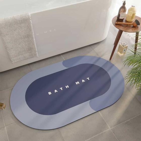 Bath Mat Bathroom Carpet Super Absorbent Foam & Rubber