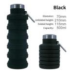 Collapsible Silicone Travel Water Bottle 500ml