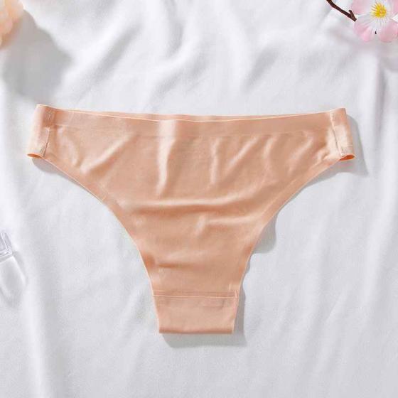 Women's Low-Waist Ice Silk Briefs with Cotton Gusset