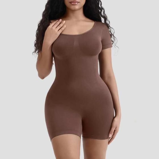 Women's Seamless Short-Sleeve Shaping Bodysuit
