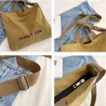 Unisex Japanese Washed Canvas Tote Bag – Large Multi-Way Crossbody & Thickened Student Tote