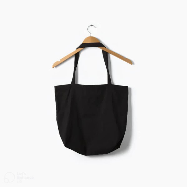 Black Canva Large Capacity Tote Bag