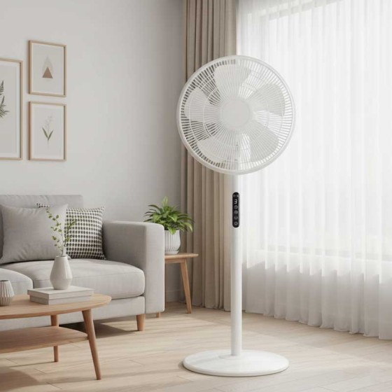 Smart 16-Inch Standing Fan with Remote Control