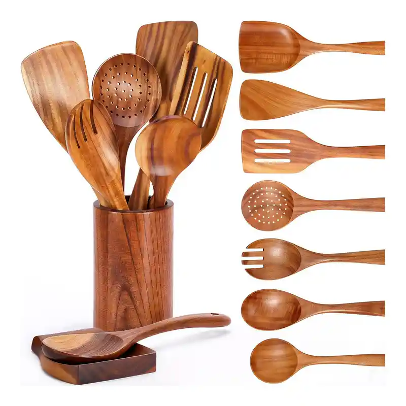 Acacia Wood Kitchen Utensil Set