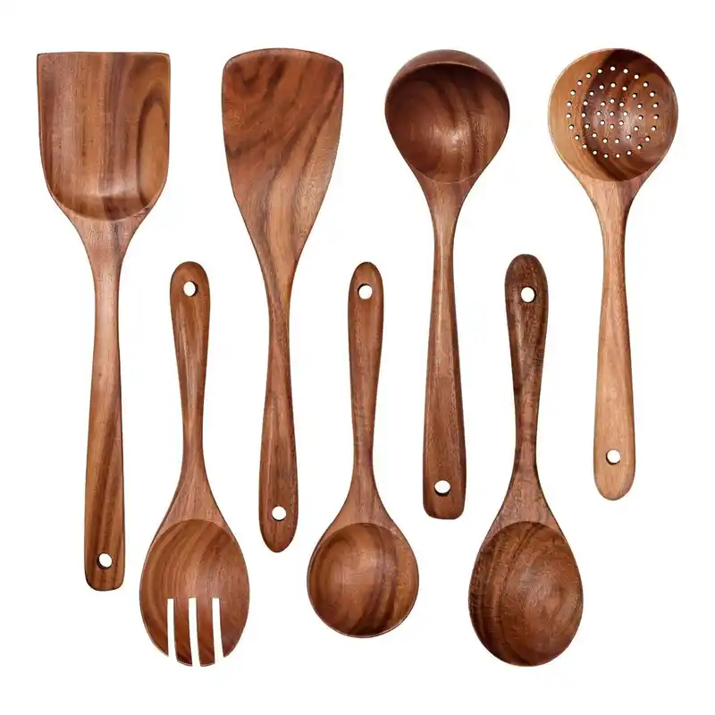 Acacia Wood Kitchen Utensil Set