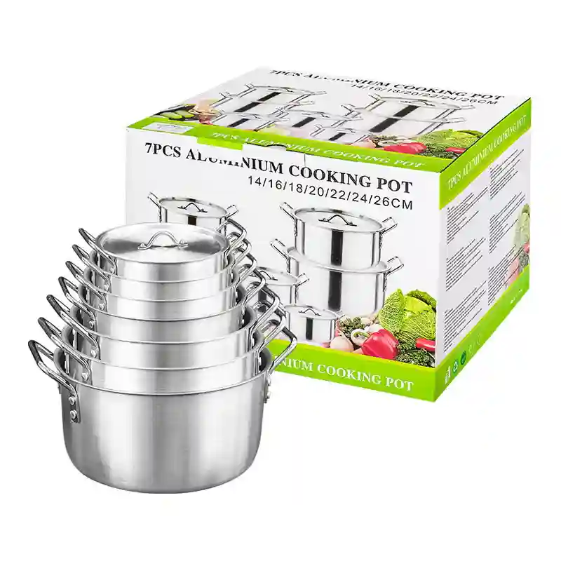 Aluminium Cooking Pot Set with Lids
