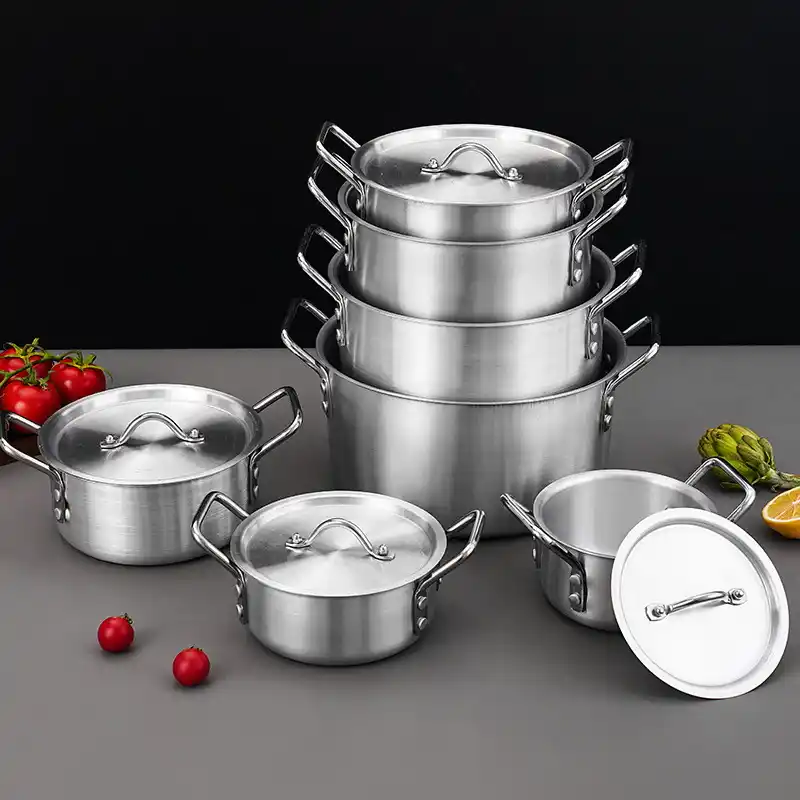 Aluminium Cooking Pot Set with Lids
