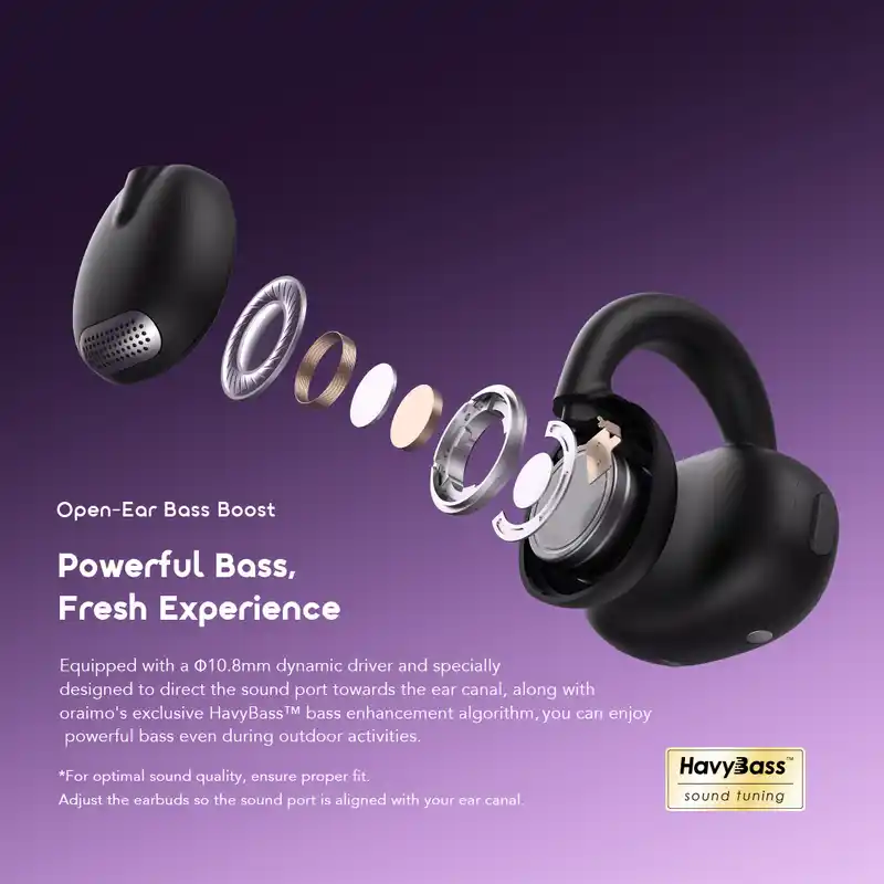 Oraimo OpenSnap Open-Ear Clip-On Earbuds OPN-373