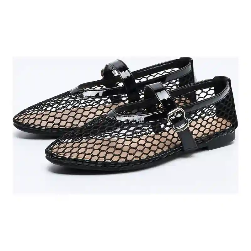 Women's Breathable Mesh Mary Jane Flat Shoes