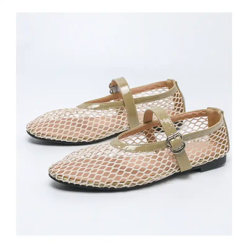 Women's Breathable Mesh Mary Jane Flat Shoes