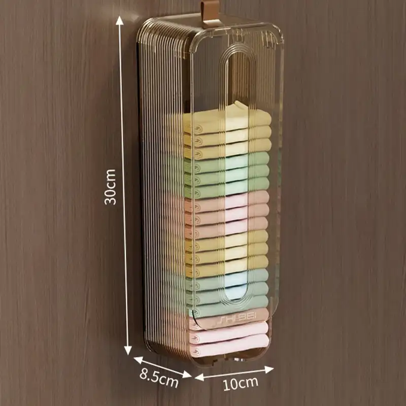 Wall-Mounted Underwear & Sock Storage Box with Lid